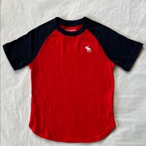 Boys Abercrombie Kids Red and Black Short Sleeve Tee - Size 7/8
